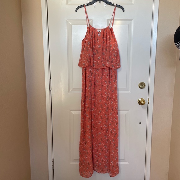 Coral floral maxi dress - Picture 3 of 5